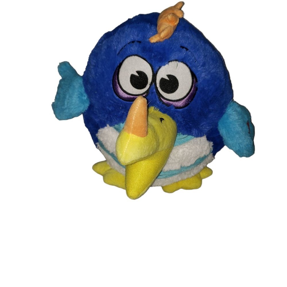 Kookoo Blue Fat Robin Sounds Egg Chick Soft Plush Bird with Sound 16" Plush Toy